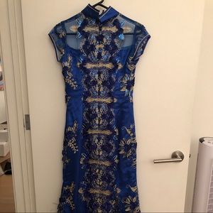 Blue traditional qipao